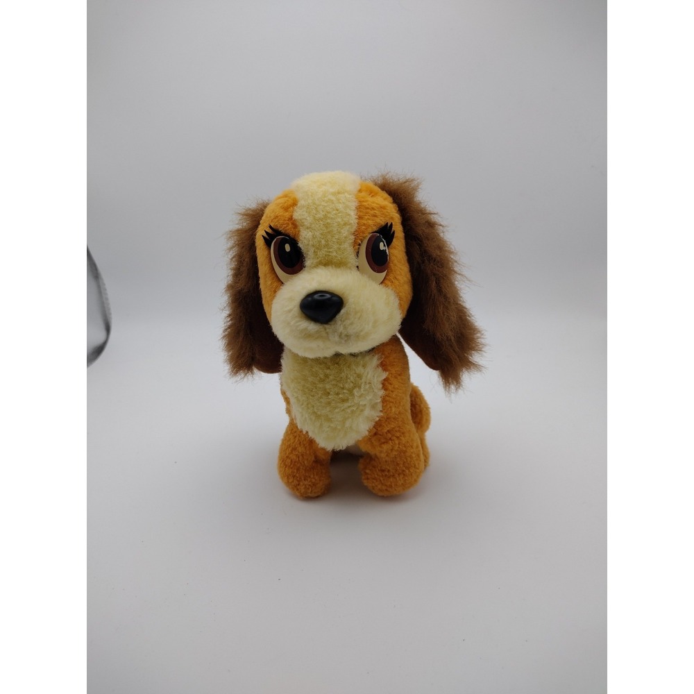Disney Lady and The Tramp 7" Plush Toy Dog Walt Disney World Disneyland VTG